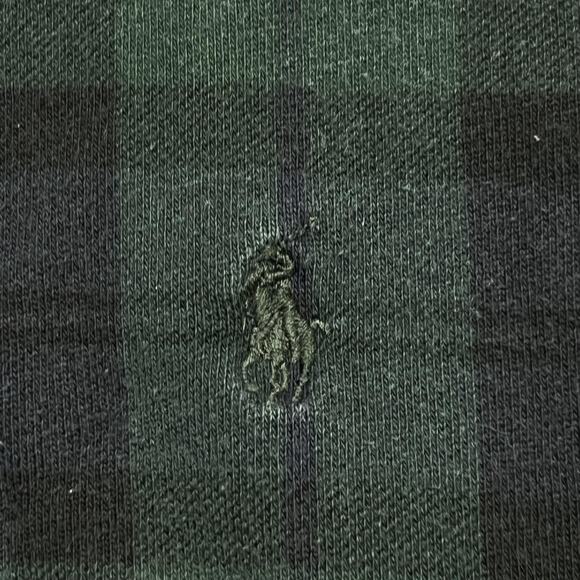 Polo Ralph Lauren Pullover Mens Medium Green Black Watch Plaid Fleece 1/4 Zip - Picture 3 of 8